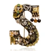 Letras broches luz lujo premium sentido moda versatil strass pintura aceite flores perlas broches mujer suéter abrigos accesorios Item Picture